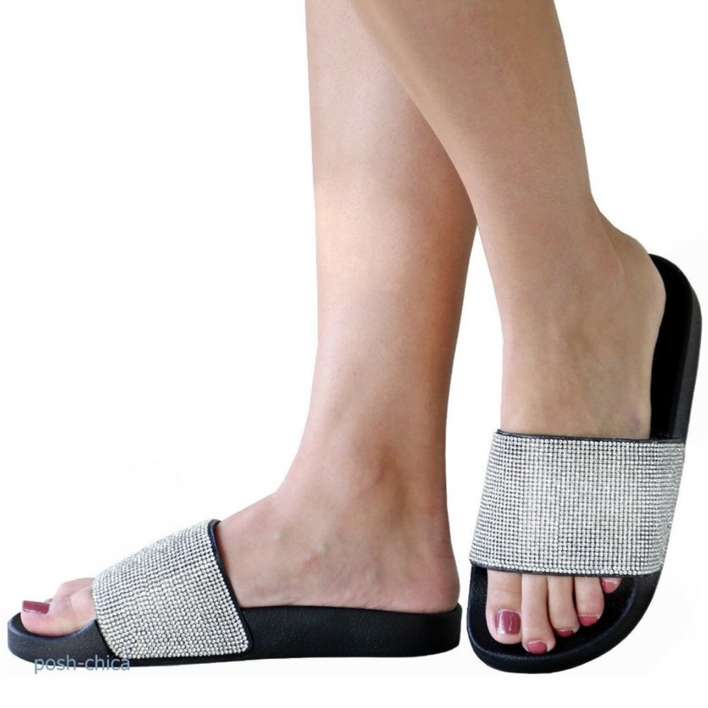New Golden Road Open Toe Sparkle Flip-Flop